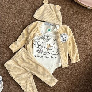 Disney Beige and White Kids Matching Set
